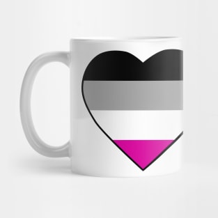 Pride Flag Heart Asexual Mug